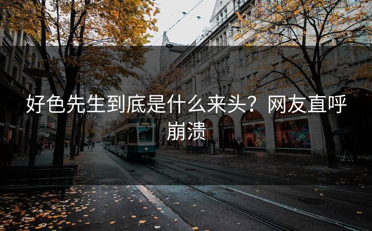 好色先生到底是什么来头？网友直呼崩溃